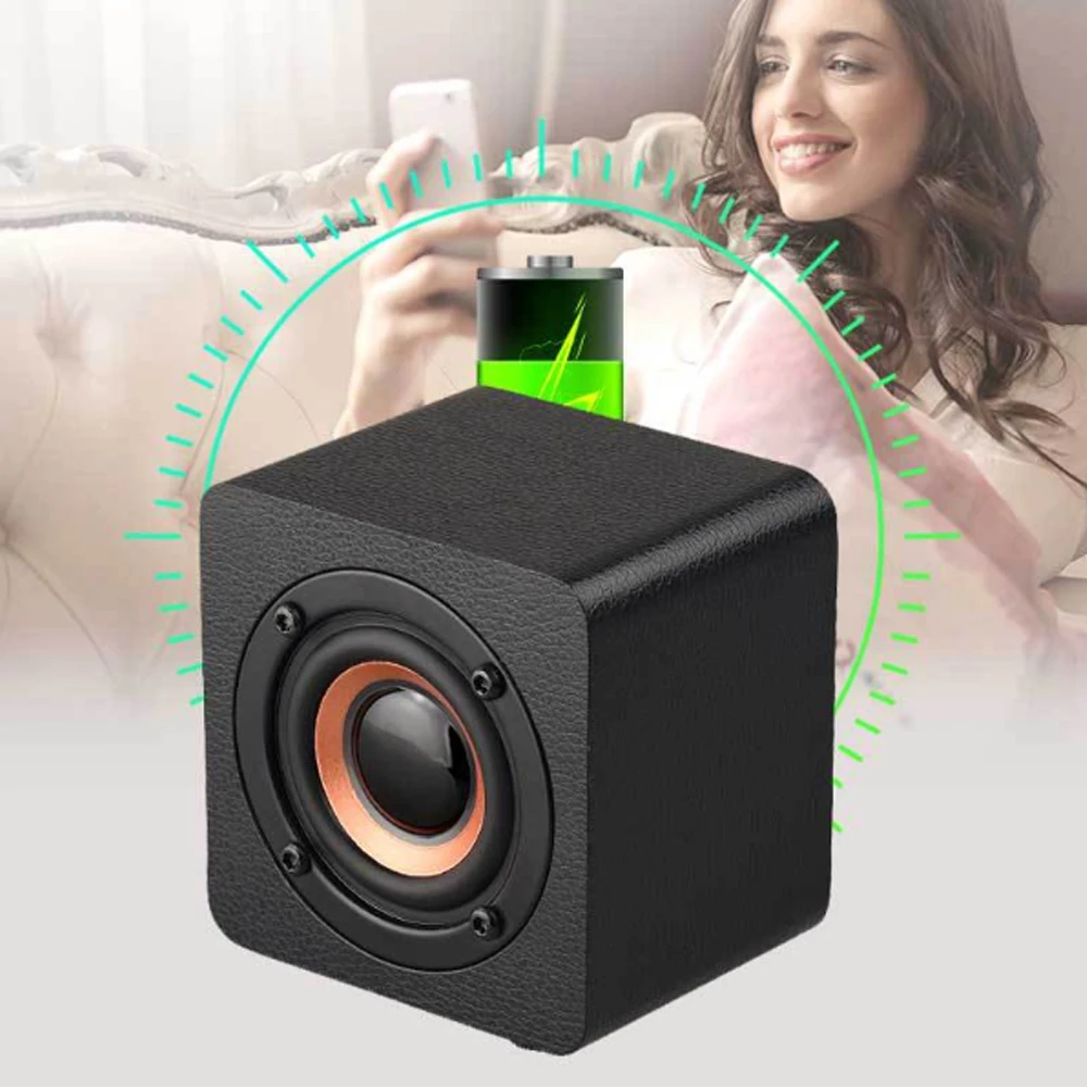 Q1 Wood grain Mini Portable bluetooth speaker for iphone 11 XR XS MAX 1200mah Battery capacity Samsung xiaomi huawei | Электроника
