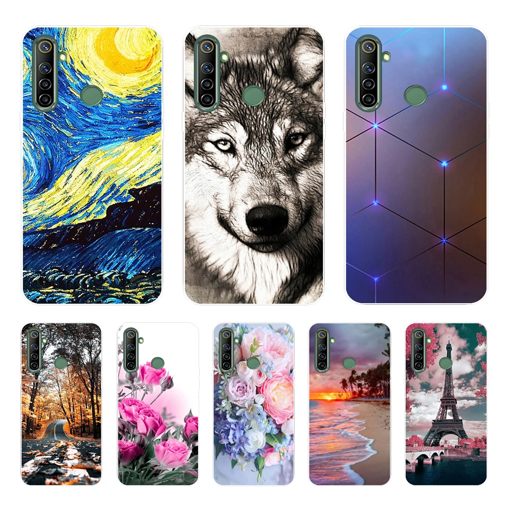 Чехол для Realme C3, Мягкая силиконовая задняя крышка из ТПУ для OPPO Realme C3 RMX2020 C 3 RealmeC3, чехол для телефона, оболочка, Обложка, чехол 6,5 дюйма, кот, цветок