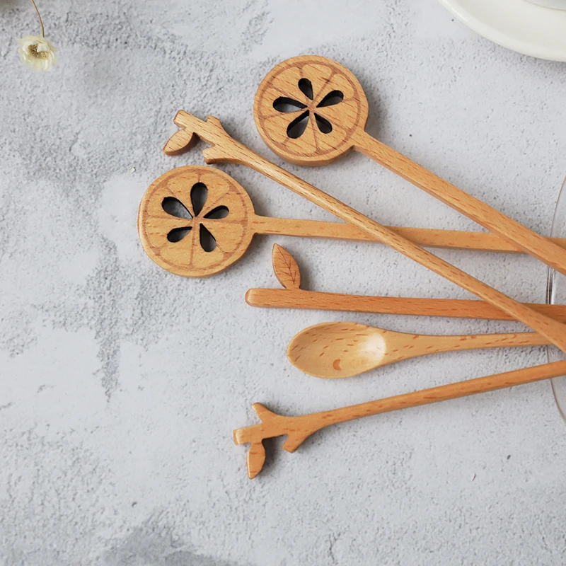 Новинка деревянный молока Мёд специальная ложка для смешивания ложки с длинной