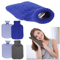 hot water bottle 2l warm bag with knit cover pouch for menstrual cramps pain relief cozy hot cold therapy hand feet bed warmer