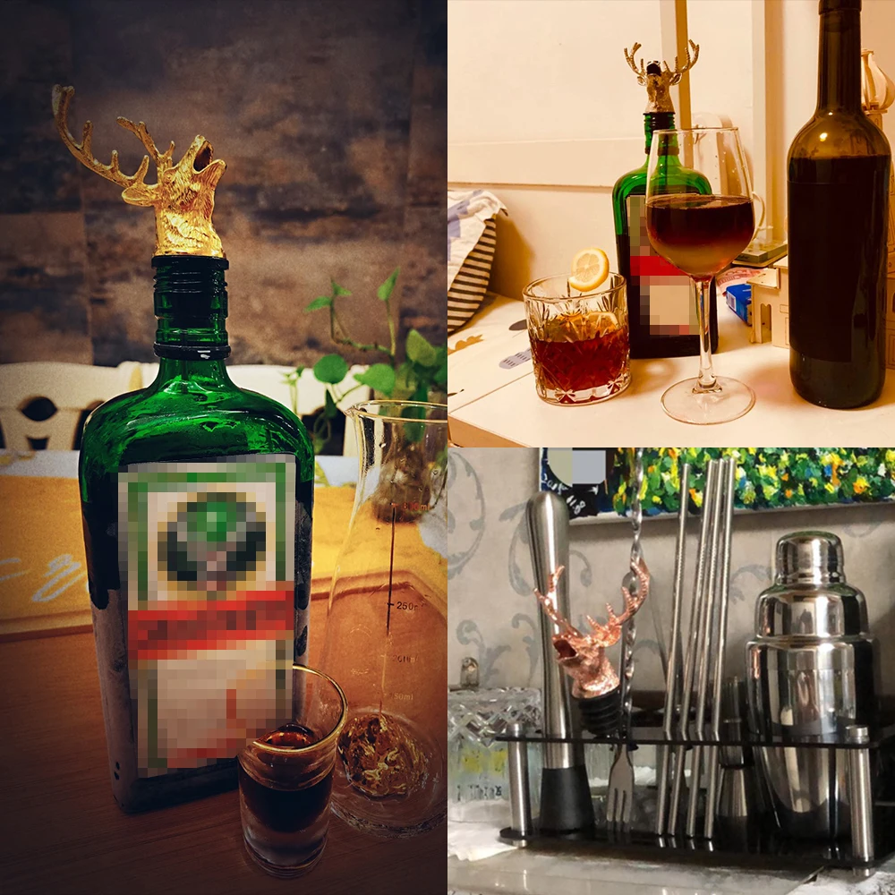 1 шт. Jagermeister насадка для вина цинковый сплав олень лось бык голова льва пробка