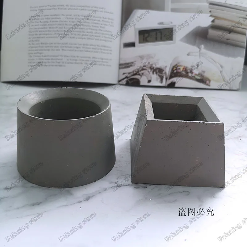 Креативный круглый цветочный горшок бетонная форма суккулентные растения