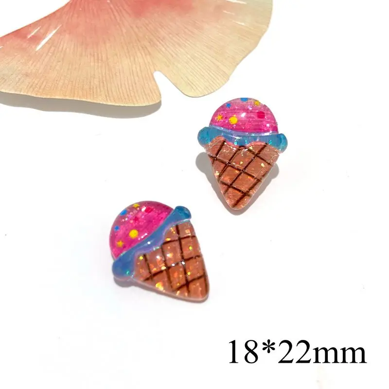 

10Pcs New Mixed Cute Ice Cream Cake Simulation Model Flat Back Resin Cabochons DIY Jewelry Craft Home Decoration Accessories