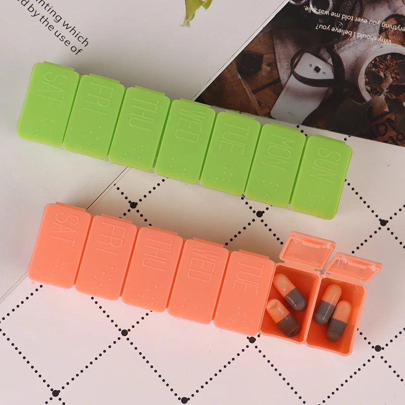 

Pillendoosje Holder Wekelijkse Geneeskunde Organizer Container Drug Tablet Dispenser Onafhankelijke Rooster Plastic Pil Case