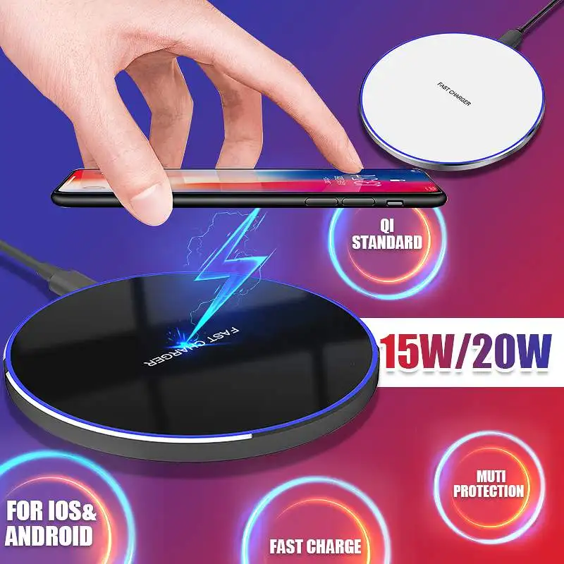 Универсальное беспроводное быстрое зарядное устройство Qi 20 Вт подставка