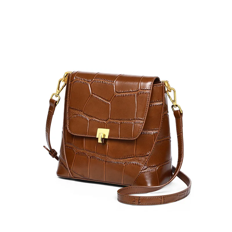 

Новинка 2022, осенняя женская сумка из натуральной кожи, высококачественные сумки через плечо из кожи аллигатора, брендовая дизайнерская сум...