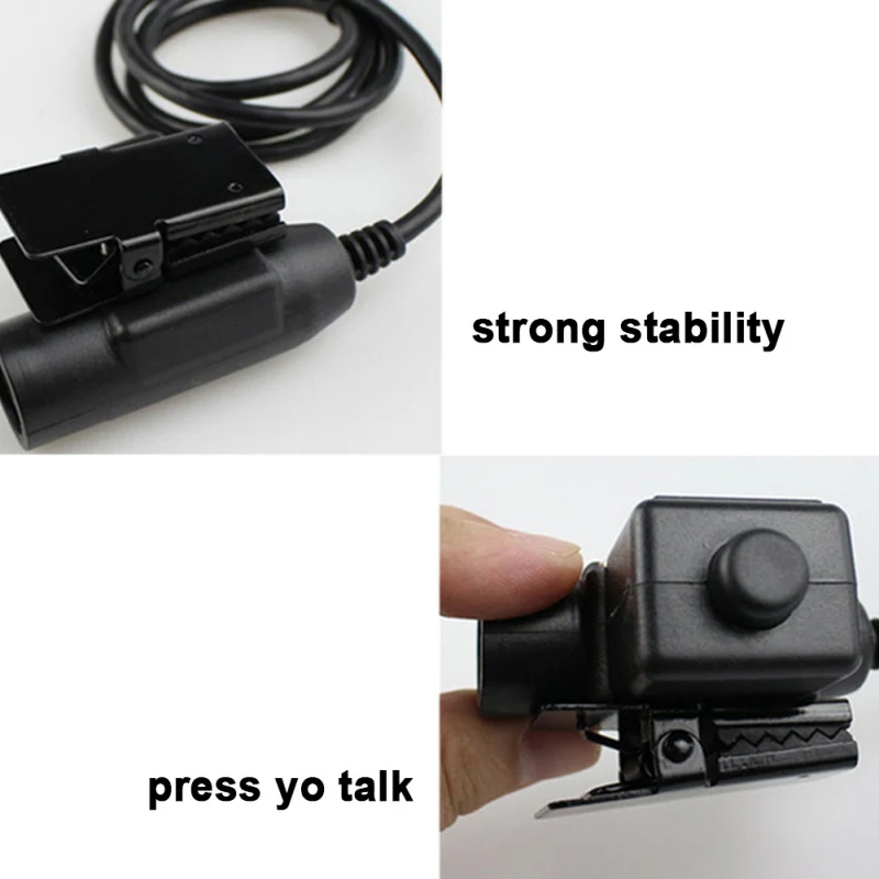 

Tactical Headset PTT Hunting Military Airsoft Headset Adapter HD-PTT-U94 For Tactical Headset Talkabout Mobile Phone