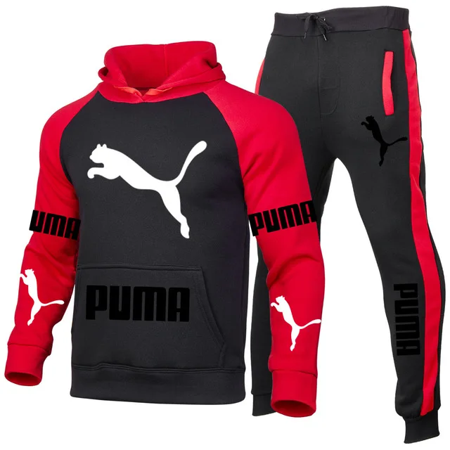 

Nuovi set da uomo sottili primavera e autunno felpe con cappuccio pantaloni PUMA tute sportive felpe Casual tuta 2021 abbigliame