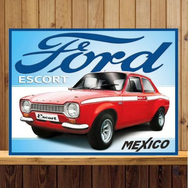 

Ford Escort Mexico Metal Sign Tin Sign Metal Decor Metal Art Wall Sign Wall Poster Wall Decor Home Decor Garage Decor
