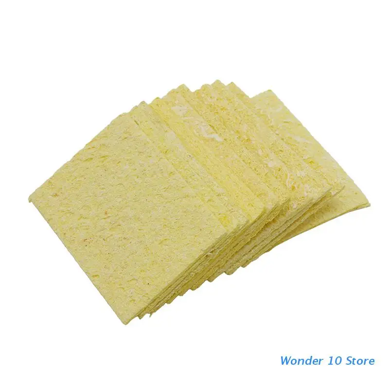 

97BB 10pcs Electric Welding Soldering Iron Sponge Cleaning Cleaner Pads