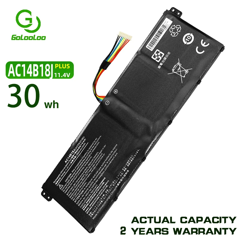 Golooloo 30Wh AC14B18J AC14B13J ноутбук Батарея для Acer Aspire ES1 511 512 V3 111P CB3 531 311 TravelMate B115 B116