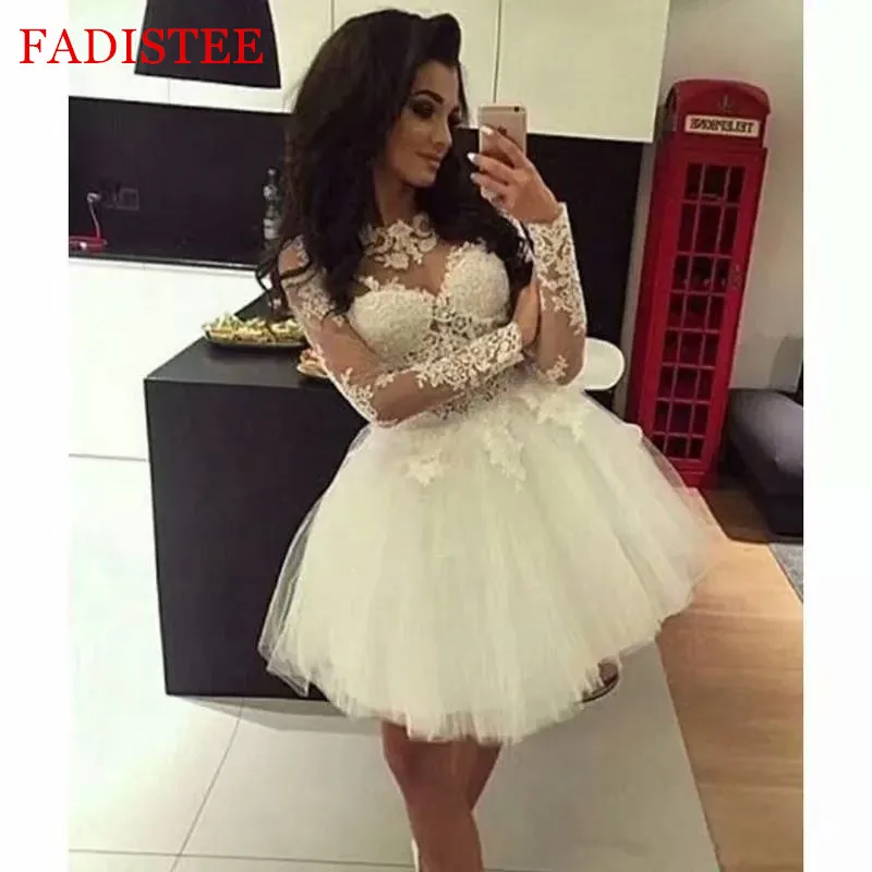 

Vestido De Noiva Wedding Dress Lace O-Neck Long Sleeves платье Robe De Soiree Lace-Up Bride To Be Vestido De Festa De Casamento