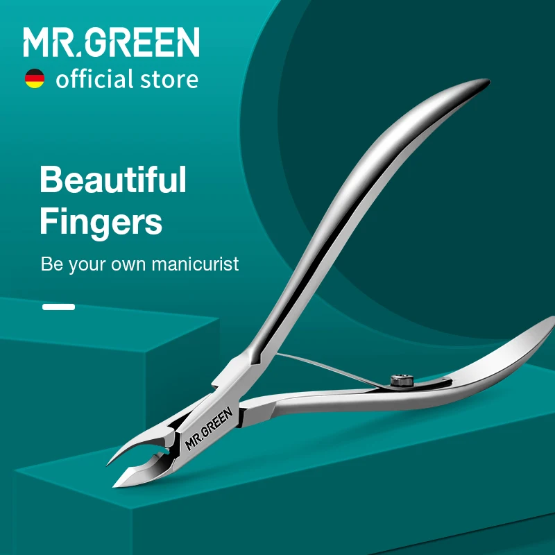 MR.GREEN Nail Cuticle Nipper Manicure Scissors Stainless Steel Tweezer Clipper Dead Skin Remover Scissor Pusher Tool Trimmer