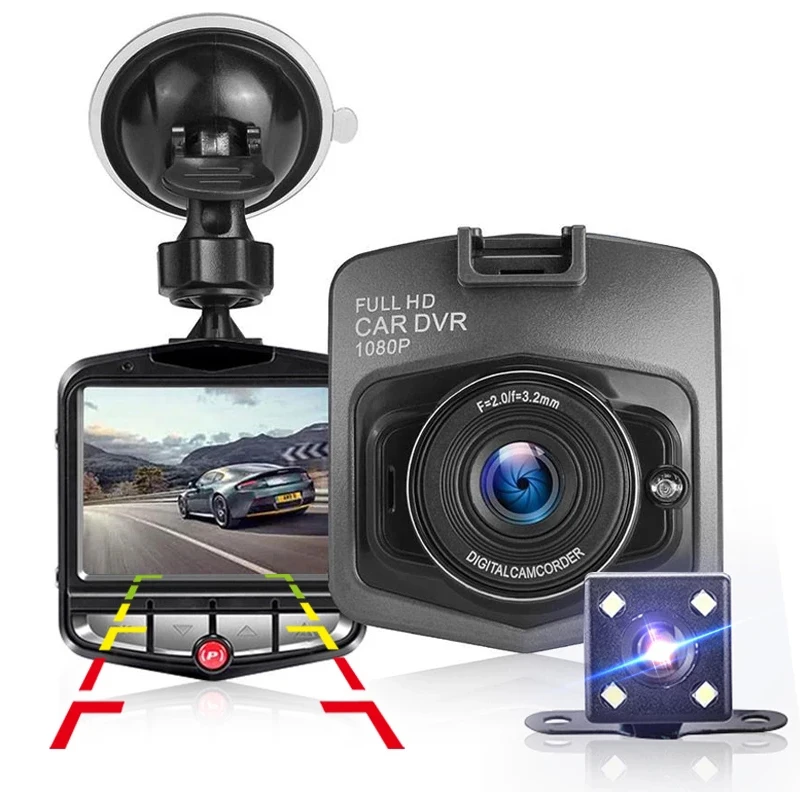 FHD 1080P DVR обратный Камера Dash Cam Ночное видение Регистраторы тире петля Запись