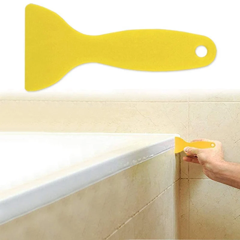 

10PCS Silicone Caulking Tool Kit-3pcs Sealant Remover Tool-6pcs Silicone Sealant Finishing Tool-1 Caulking Nozzle C66