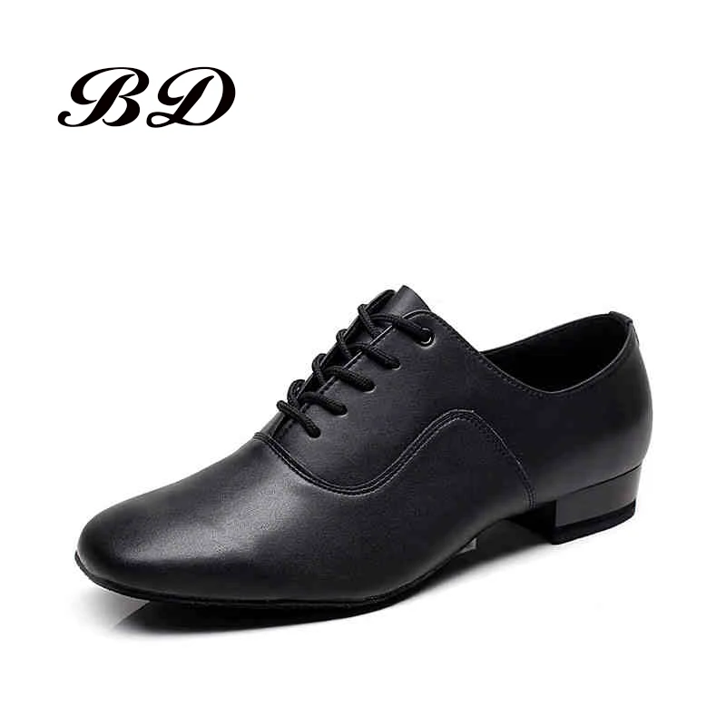 Latin shoes BD Dance Shoes for Men Boy Ballroom Durable Wear Social Dance Genuine Leather Sole Jazz Non-slip free BAG Oxford 301