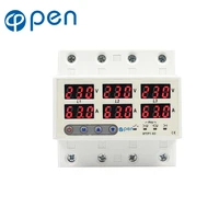 63a 3pn 220v 3 phase voltage current relay protector over under adjustable protect