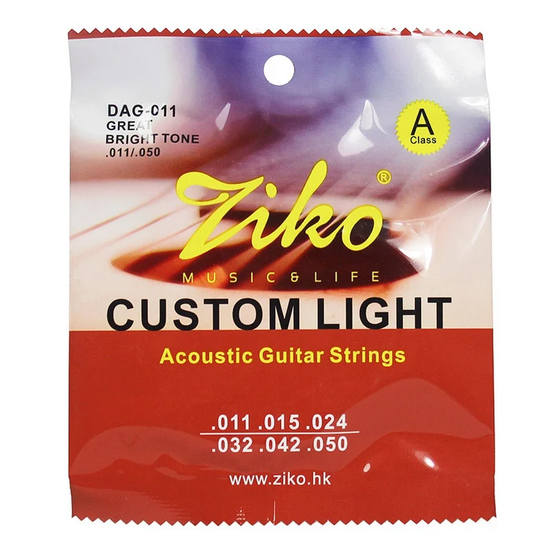 ZIKO 12 Strings/Set Dag Acoustic Guitar Strings Musical Instruments String Parts 6 011 with | Спорт и развлечения
