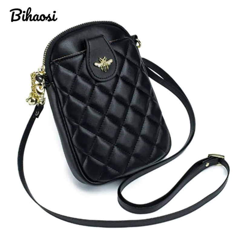 

Leather mobile phone small bag women's schoolbag vertical fashion ins messenger bag women's soft leather messenger bag wholesale