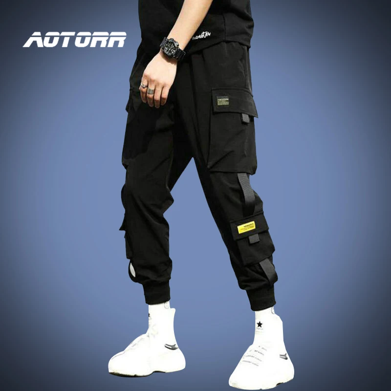 Брюки султанки мужские с эластичным поясом повседневные облегающие джоггеры