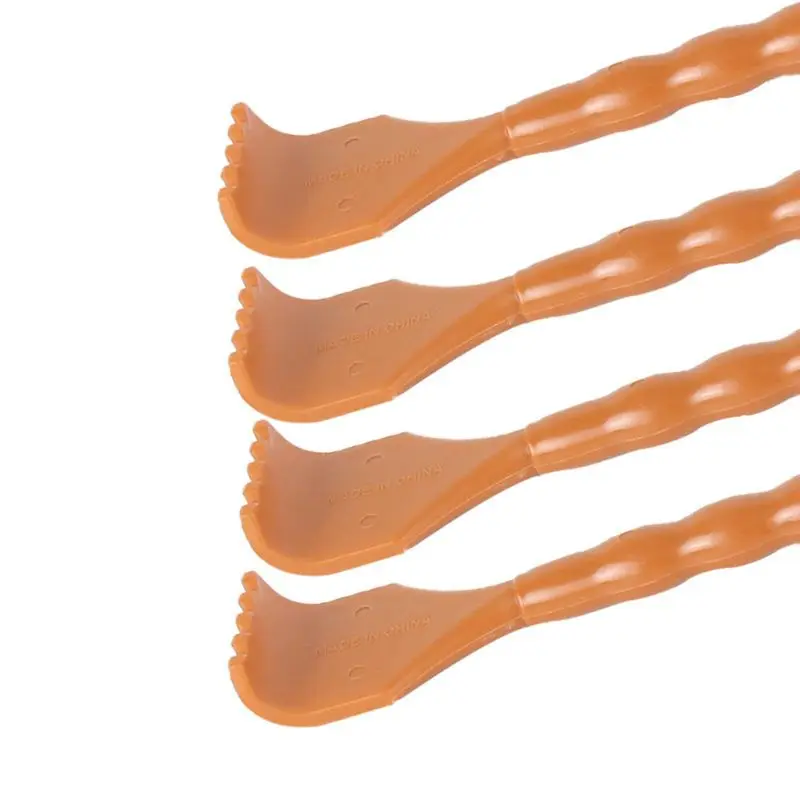 2 In 1 Multifunction Back Scratcher Shoehorn Cucurbit Shaped Anti-Slip Long Handle Shoe Horn Manual Massager Shoe Lifter Tools