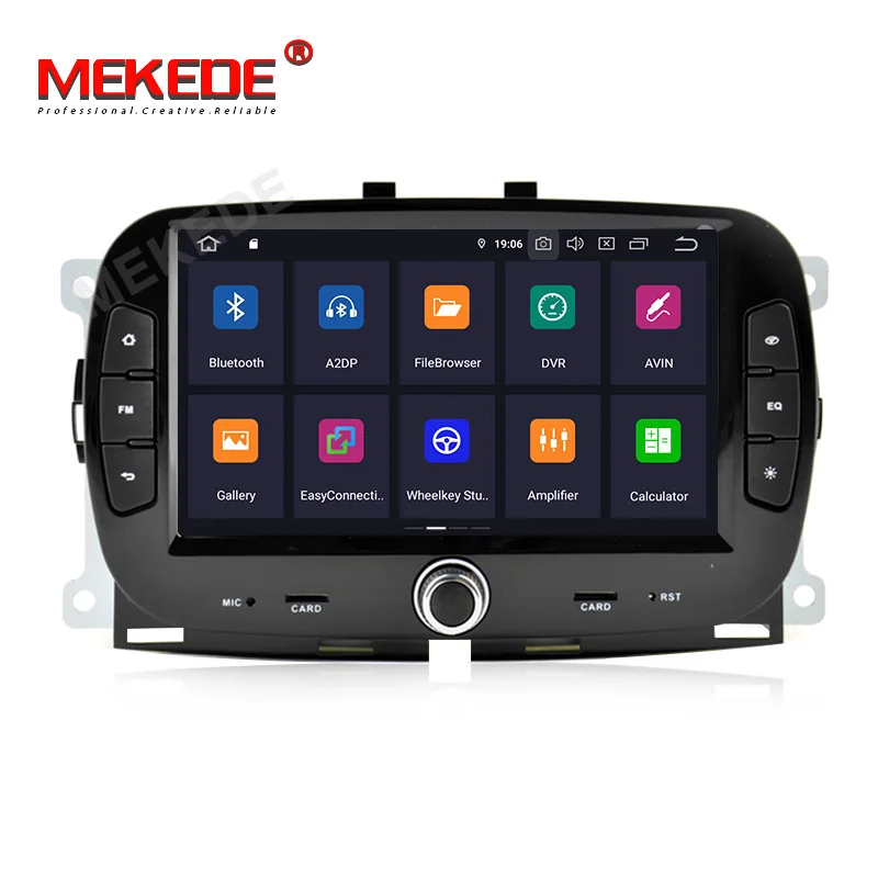 Android 9,0 4+ 64G Автомобильный CD dvd-плеер для FIAT 500-+ gps навигация 1024X600 Двухканальное радио мультимедиа 7 дюймов головное устройство
