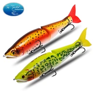 cf lure fishing lures 148mm 178mm jointed minnow wobblers abs body with soft tail swimbaits soft lure for pike and bass