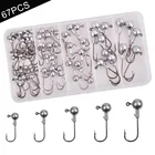 67 шт.коркор. свинцовая головка для джиггинга с круглой шаровой головкой, джиг для ловли окуня, искусственная Рыболовная Снасть с коробкой