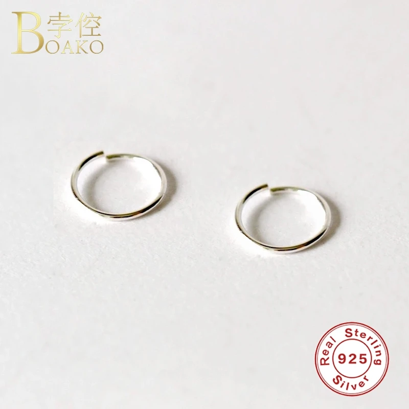 Серьги женские из серебра 925 пробы, с круглым кольцом