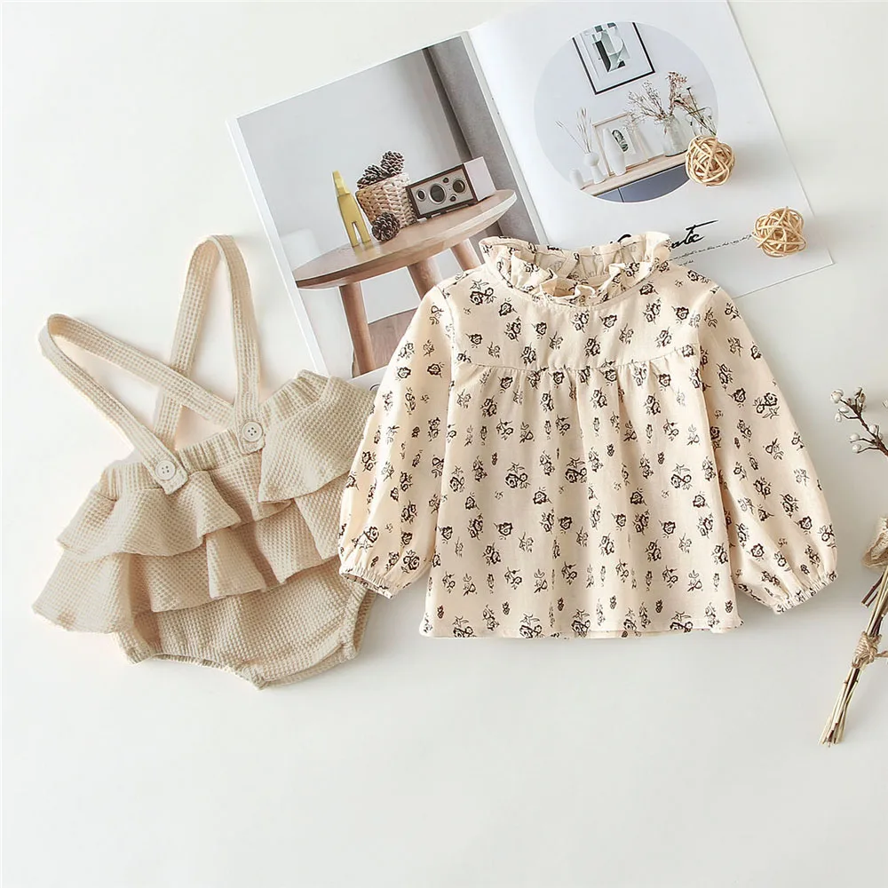 

Baby Girl Clothes Set Summer Cotton Girls Floral Blouse Shirt Romper Dress Spring Newborn Baby Outfits