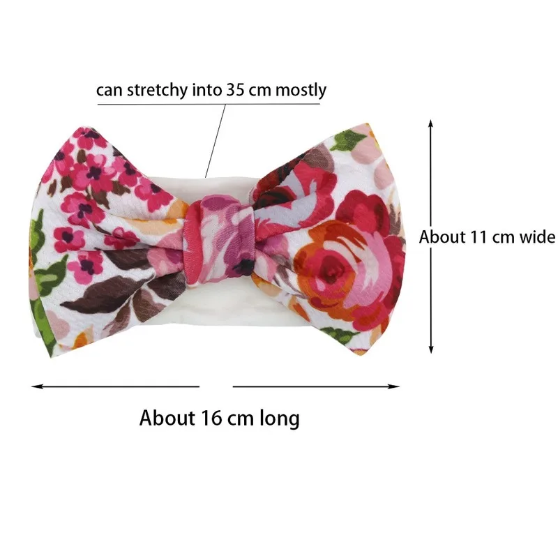 

Bow Baby Girl Accessories Headbands 2020 Fashion New Toddler Girls Hair Clips Print Floral Elastic Hair Bands for New Born Kids
