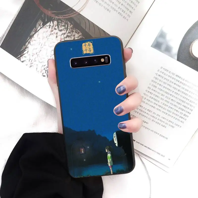 

Studio Ghibli Spirited Away Totoro Phone Case Black Cover For Samsung S5 6 6Edge 7 8 9 10 10E 10Plus 20 20lite 20Ultra Cases
