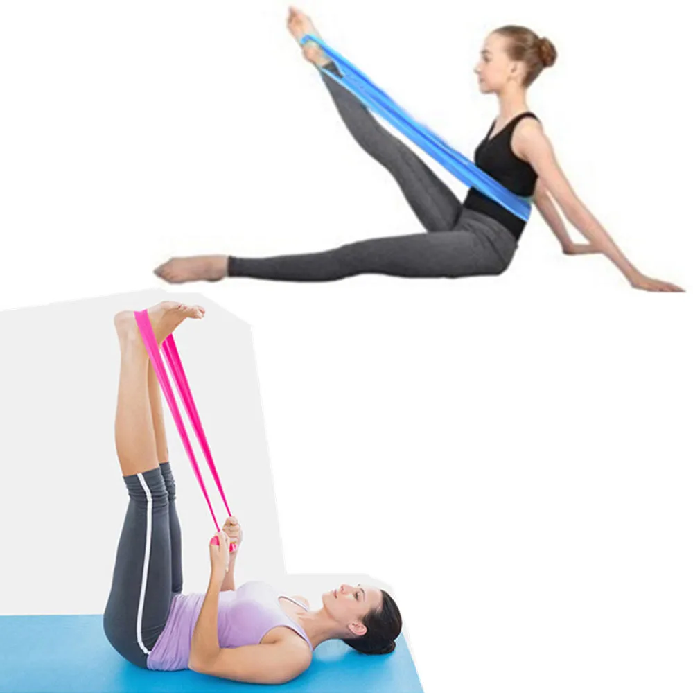 Child Resistance Bands Yoga Stretch Strap fitness Exercise Equipment Pull Rope Fitness Stretching Belts training | Спорт и