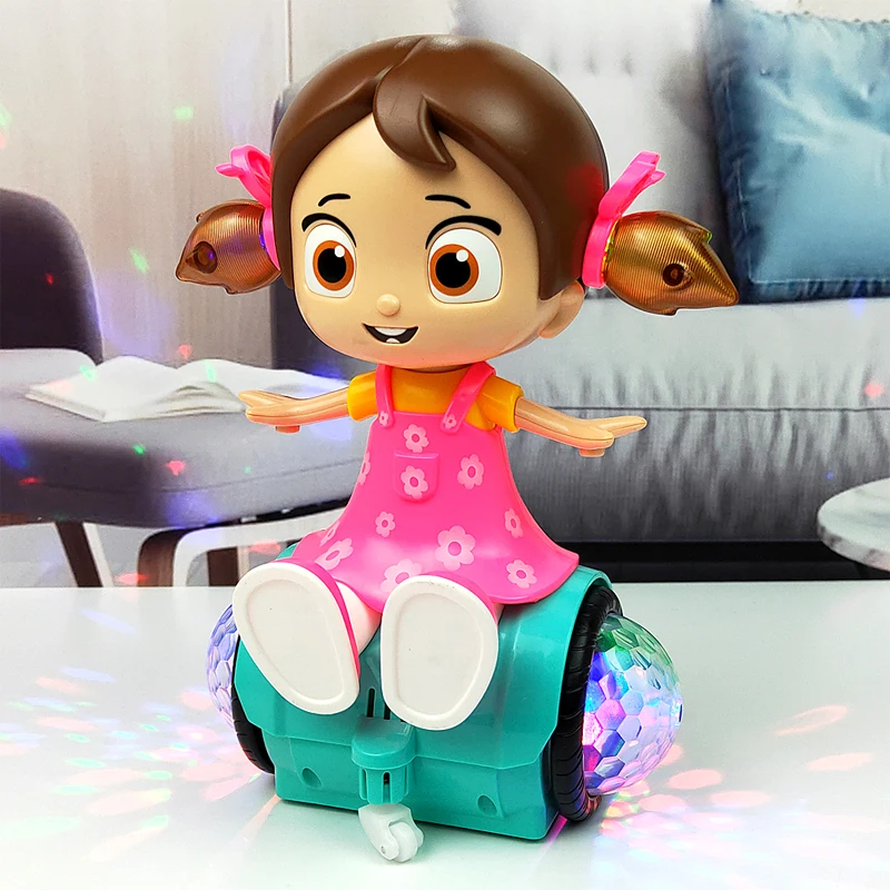 

Electric Rotation Walking Singing Baby Dolls Toys Pink Girls Doll Lighting Music Early Educational Dolls Girls Birthday Gifts