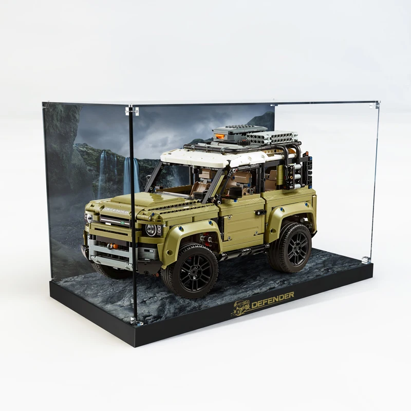 

Acrylic Display Case for Land Rovered Off-Road Car Vehicle Dustproof Clear,Protect Building Blocks Toys Kid Gifts(No Blocks)