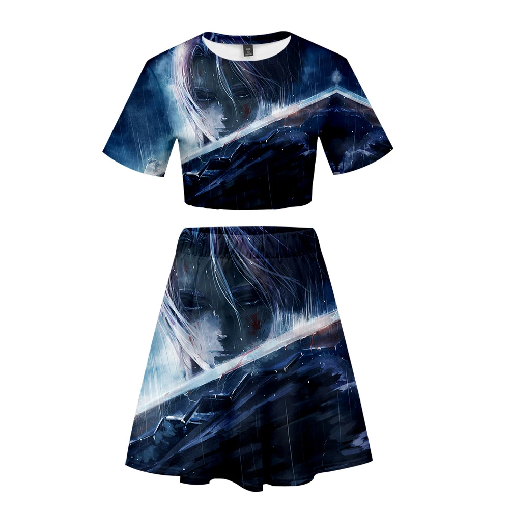 Женский костюм из двух предметов The Seven Deadly Sins короткая юбка летняя рубашка модная