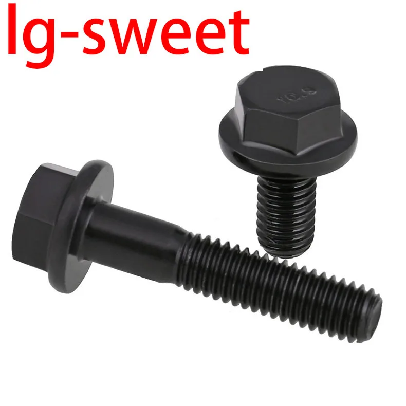 

GB5789 10.9 external hexagonal flange screw flange hexagonal bolt M5M6M8 20Pcs