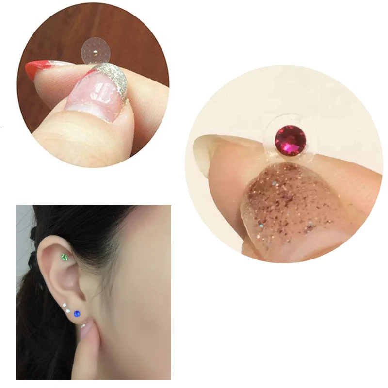 

Magnetic Bead /crystal ear Patch Transparent Adhesive Tape Anti-allergic Magnetic therapy Ear Pressure Paste Ear Auriculotherapy