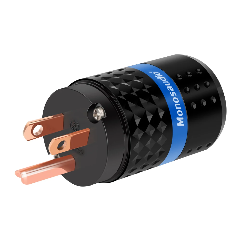 

Monosaudio M102/F102 99.998% Pure Copper US AC Power Plug & IEC320 C13 Connector for Audio DIY Mains Power Cable