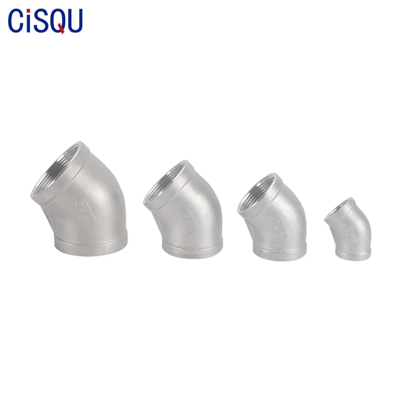 Совместная 45 градусов SS304 трубопроводная арматура для адаптера переменного тока