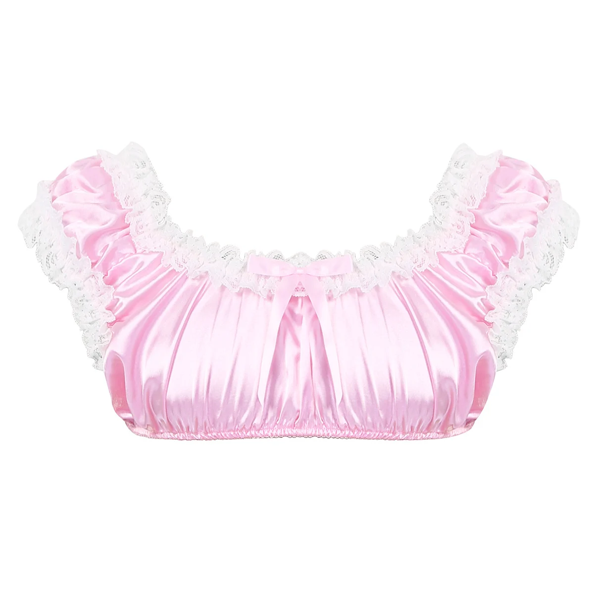 Мужское эротическое нижнее белье соблазнительный бюстгальтер гладкий Атласный