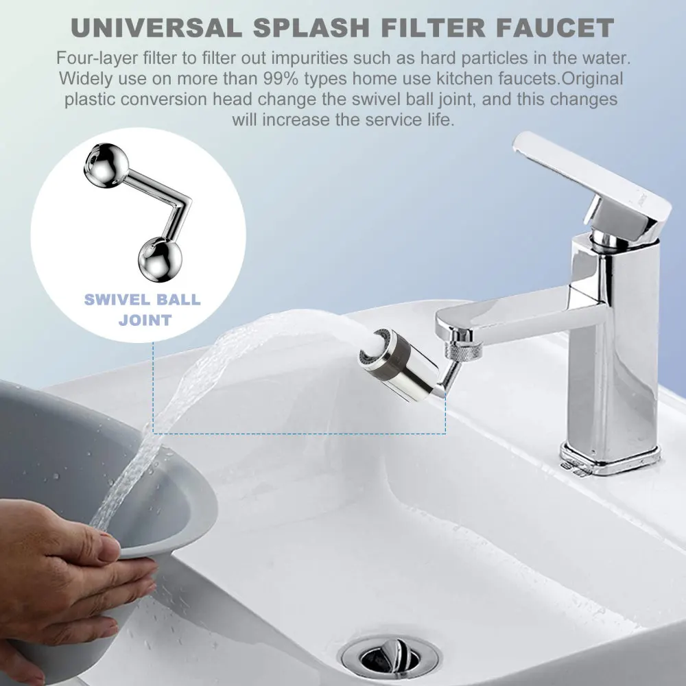 

720 Rotatable Faucet Water Filters Nozzle Universal Faucet Nozzle Spray Head