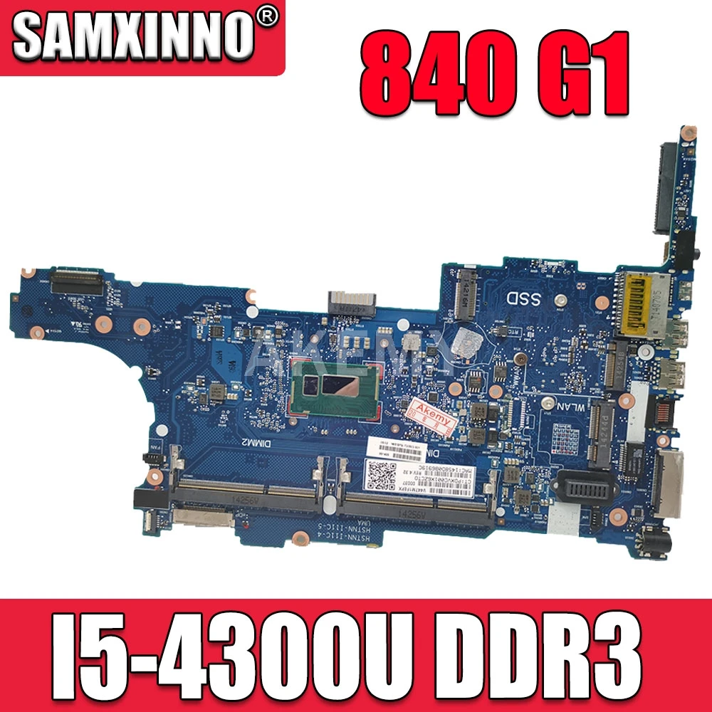 Материнская плата для ноутбука HP Elitebook 840 G1 Core SR1ED I5 4300U материнская 730803 001 6050A2560201 MB