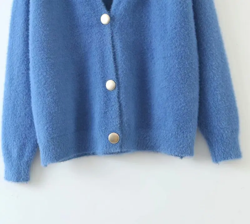 

Winter Elegant Long Sleeve Mohair Sweater Women 2020 New Single-Breasted Female Short Cardigans Female Soft Knitted Sweater Coat