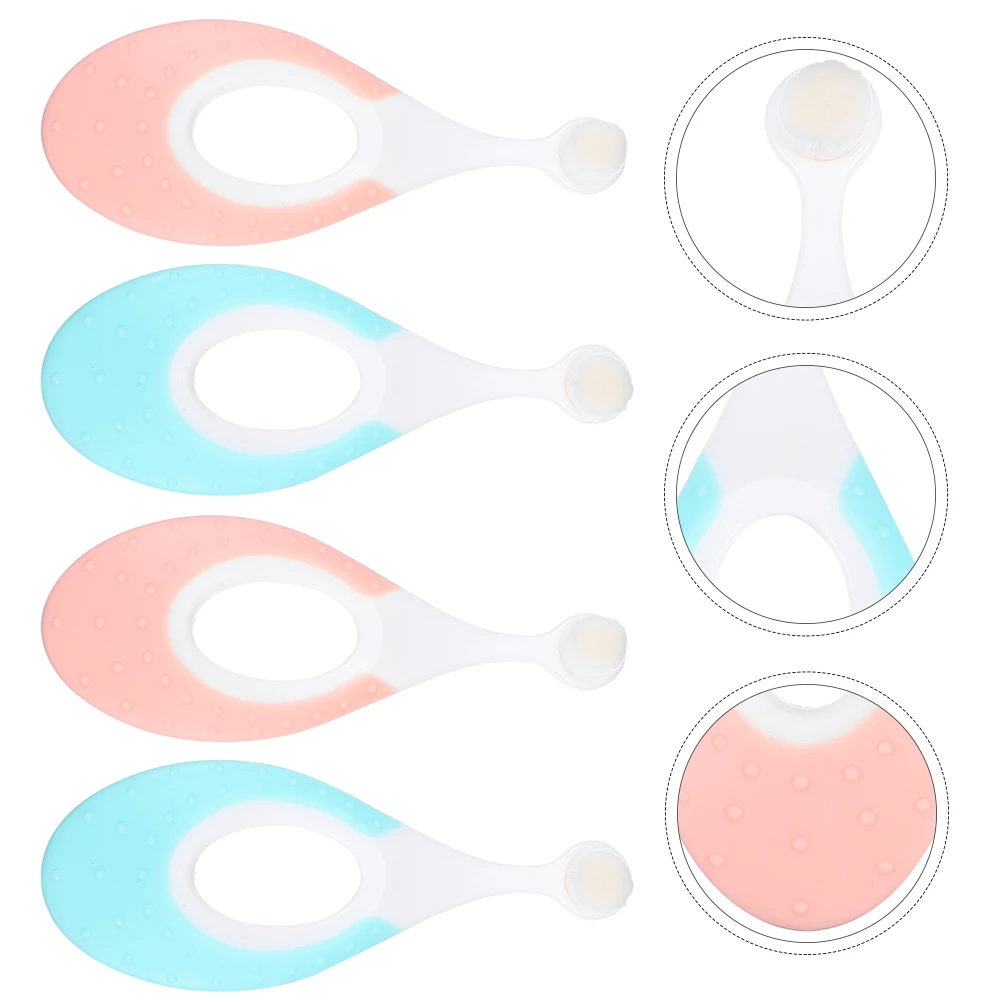 

4pcs Durable Newborn Toddler Infant Baby Toothbrush Training Toothbrush Oral Care Tool