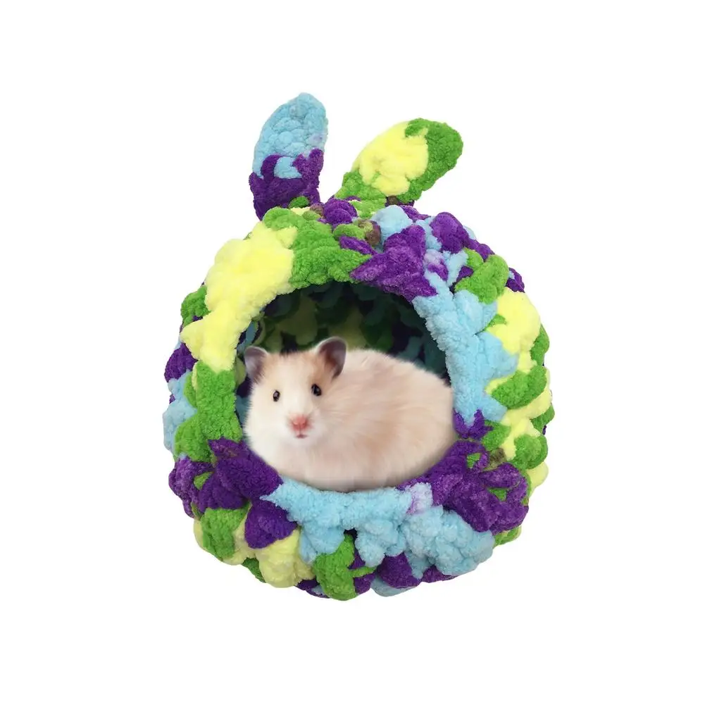 

Warm Small Pet Animals Bed Knitted Pets Nest Cute Unique Fruit Shape Winter Warm Fleece Hamster House Beds Hedgehog Chinchilla G