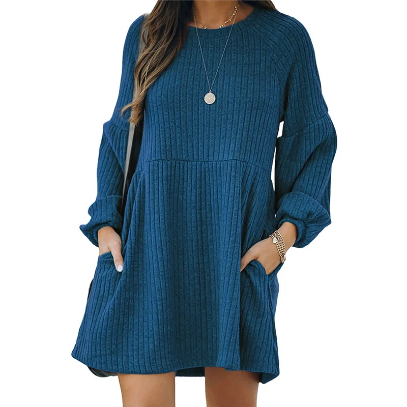 

2022 Casual Long Sleeve Sweater Winter Dresses are Fashion xx791