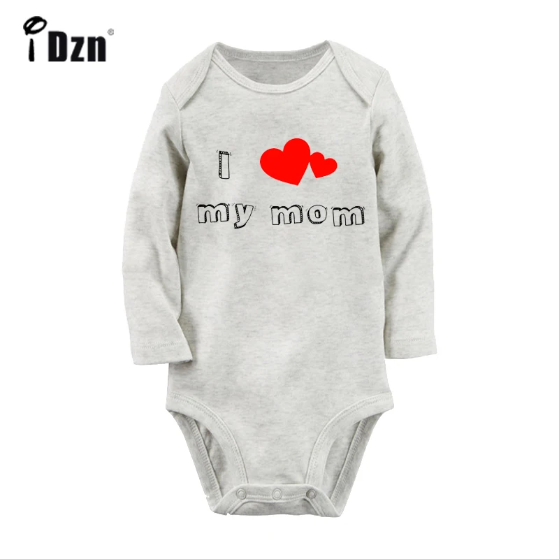 Дизайнерский комбинезон для новорожденных с надписью I love my mom dad sister brother длинными