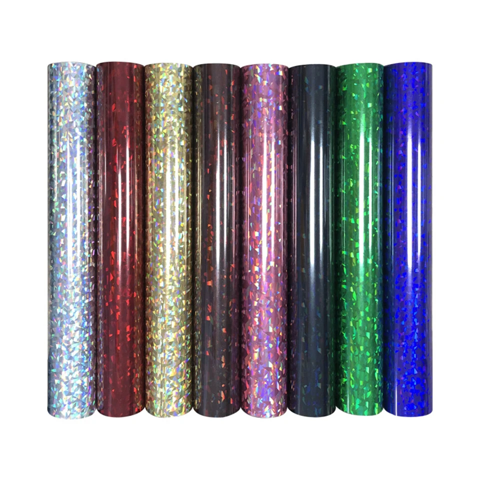 

Holographic Shining Heat Transfer Vinyl Iron on Vinyl for T-Shirts DTB3-7