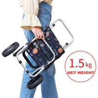 foldable shopping cart with tri wheels grocery shopping bag stair climbing wheel removable waterproof canvas bags cushion handle